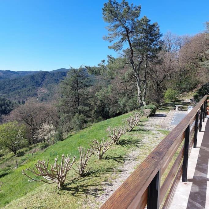 Chalet 14 Pers Avec Vue Panoramique Et Piscine Chauffee Genolhac Eksteriør billede