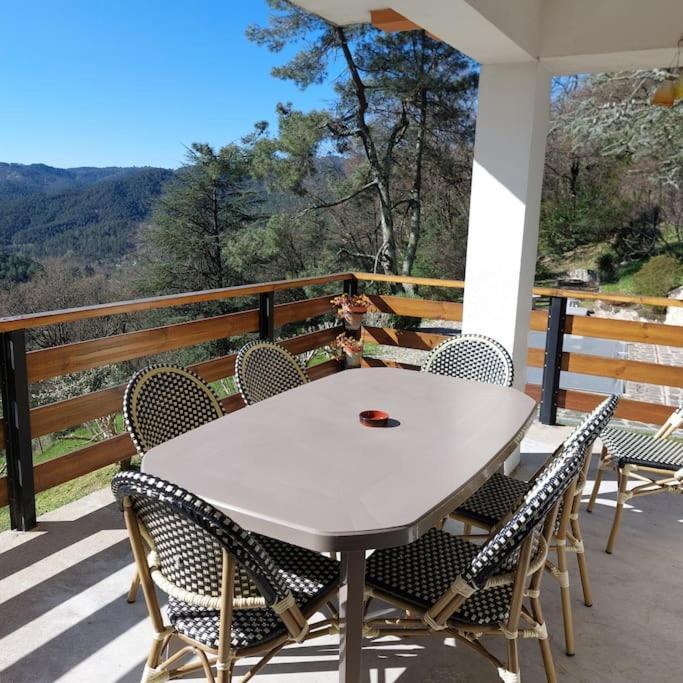 Chalet 14 Pers Avec Vue Panoramique Et Piscine Chauffee Genolhac Eksteriør billede