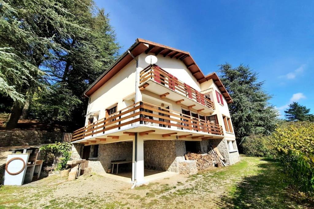 Chalet 14 Pers Avec Vue Panoramique Et Piscine Chauffee Genolhac Eksteriør billede