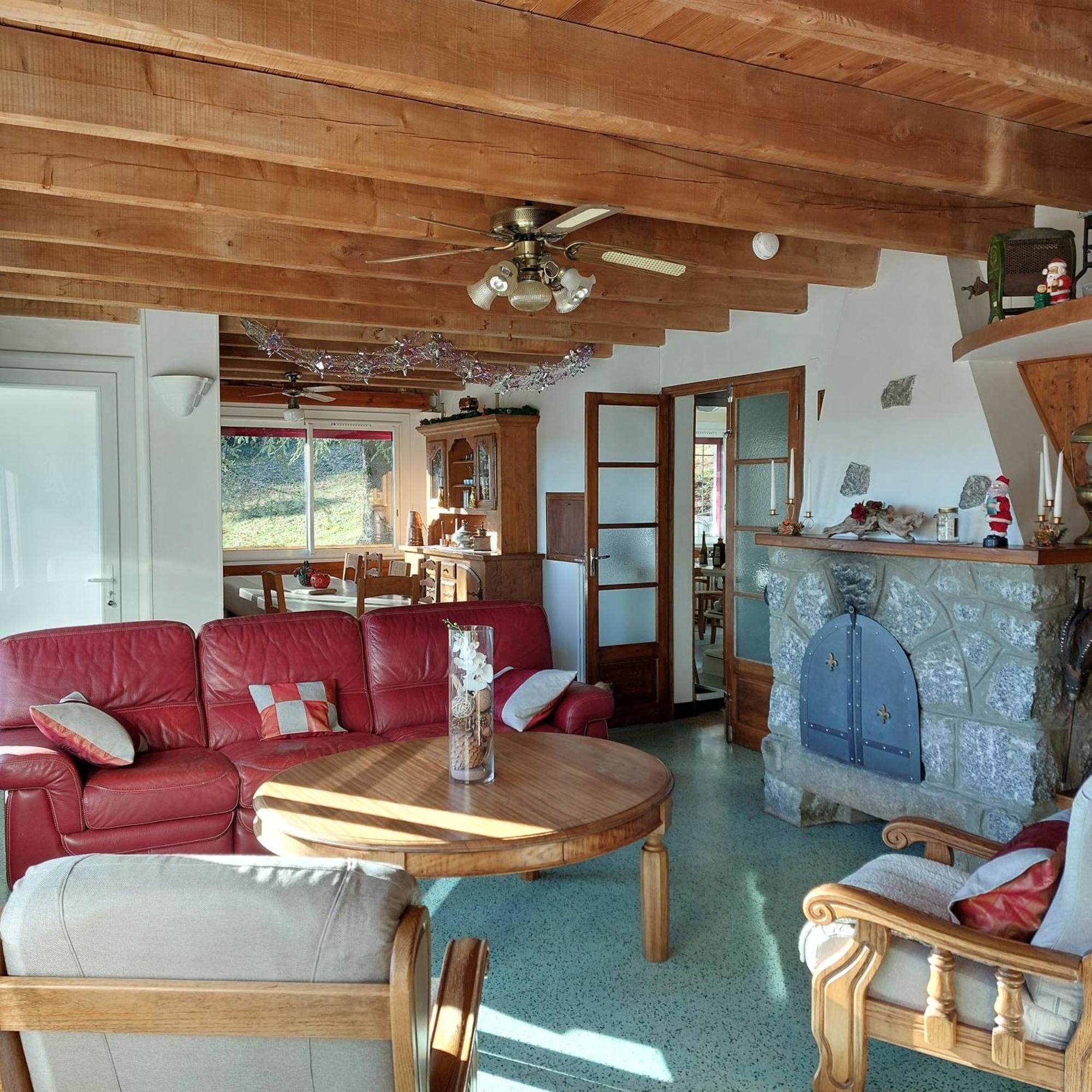 Chalet 14 Pers Avec Vue Panoramique Et Piscine Chauffee Genolhac Eksteriør billede